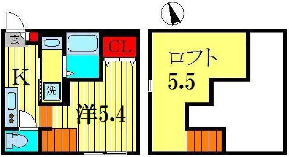 RIZEST 新松戸西(1K/1階)の間取り写真