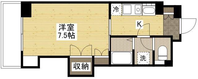 KSB 祇園(1K/10階)の間取り写真
