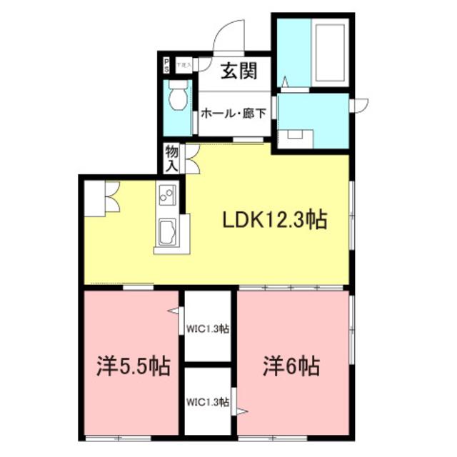 ARK MAISON(2LDK/1階)の間取り写真