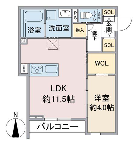 CEST MERVEILLEUX(1LDK/1階)の間取り写真