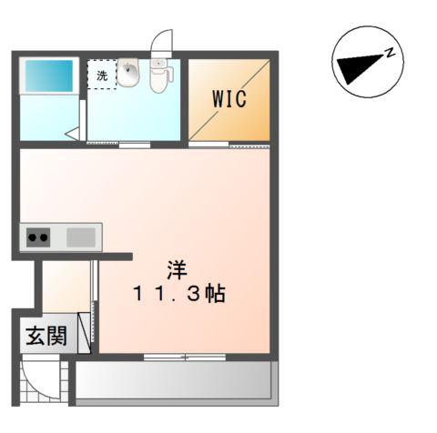 メルヴェーユ新橋C(ワンルーム/1階)の間取り写真