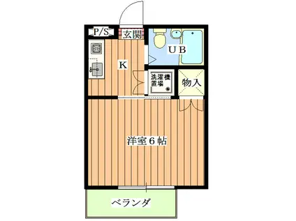 メゾンドリラ(1K/1階)の間取り写真