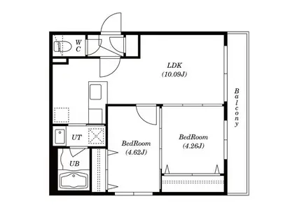 LA VIE BELLE (2LDK/4階)の間取り写真