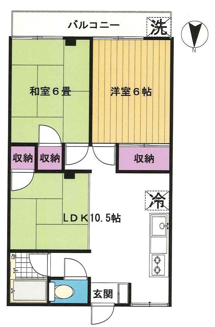中澤マンション(3DK/3階)の間取り写真