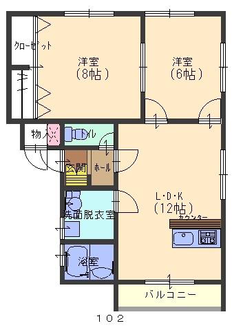 NTレジデンス(2LDK/1階)の間取り写真