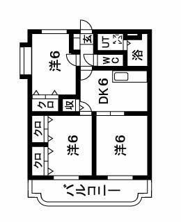 Y.M.HAYASHI(3DK/3階)の間取り写真
