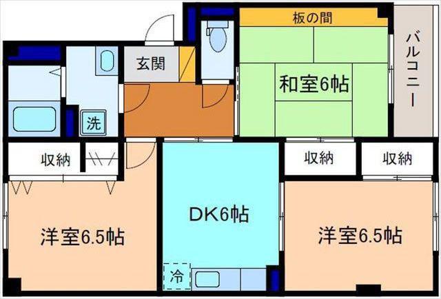 D・HILL(3DK/3階)の間取り写真