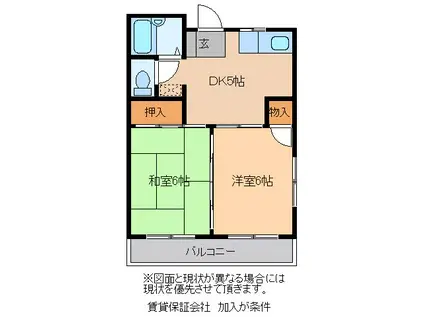 第2明紀マンション(2DK/2階)の間取り写真