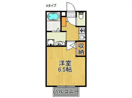セジュールZIROZA A・B棟(1K/1階)の間取り写真