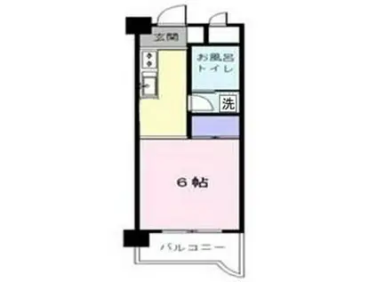 プレイリーハイムII(1K/2階)の間取り写真