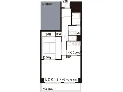 ファインコート武蔵野台A(1LDK/3階)の間取り写真