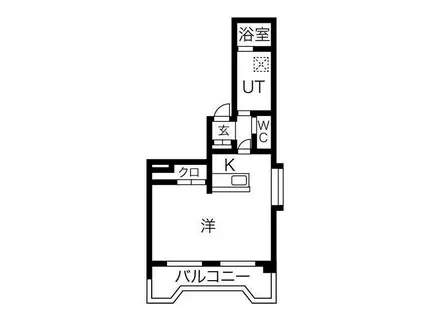 サンビーム八代(ワンルーム/1階)の間取り写真