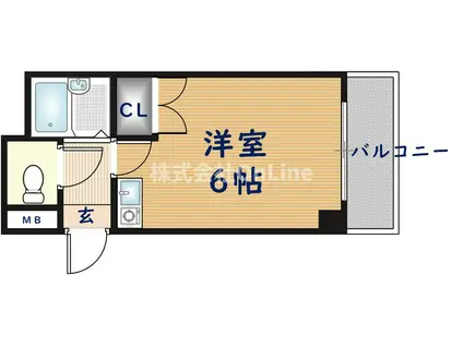 ラスター俊徳(ワンルーム/3階)の間取り写真