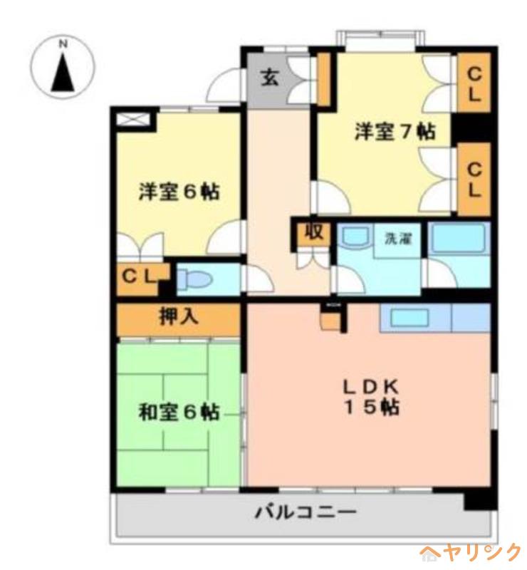 パストラーレ(3LDK/4階)の間取り写真