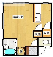 スプリングハイツ(ワンルーム/1階)の間取り写真