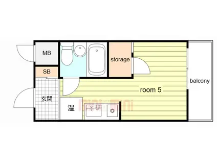 メゾン・ド・御影パートI(ワンルーム/3階)の間取り写真