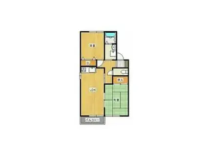 メゾン欅(2DK/2階)の間取り写真