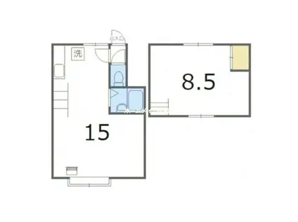 ルーブル新発寒(1LDK/2階)の間取り写真