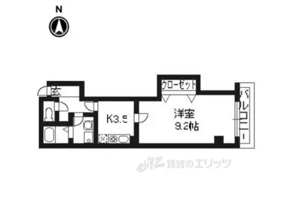 シャトル京都駅(1K/4階)の間取り写真