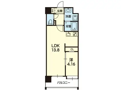 MON REVE菊陽(1LDK/4階)の間取り写真