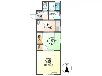 サンヒルズ(2K/2階)の間取り写真