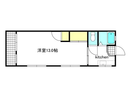 木村ビル(ワンルーム/4階)の間取り写真