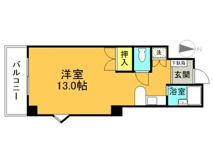 MGビル(ワンルーム/4階)の間取り写真