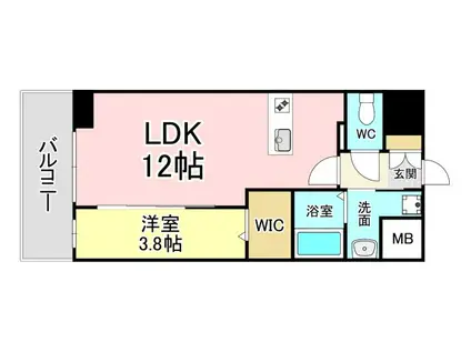 PROSPERER光明(1LDK/4階)の間取り写真