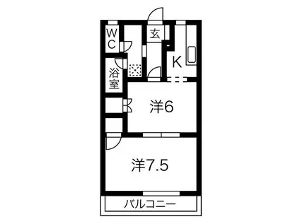 アイランドハイツDAN(2K/1階)の間取り写真