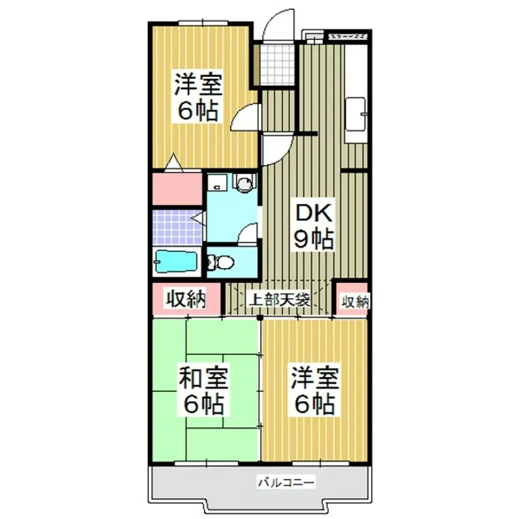 リバーサイドOKUDA 3階階 間取り