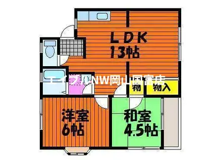 レティシア関 I(2LDK/1階)の間取り写真