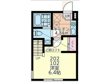 FINEST SAKURAGAOKA(1K/1階)の間取り写真
