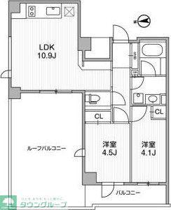 LIGHTHOUSE中馬込(2LDK/3階)の間取り写真