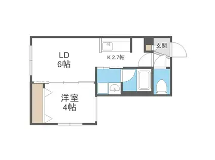 PRECIOUS MISONO(1LDK/1階)の間取り写真