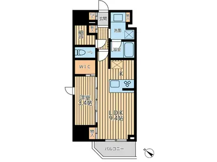 シティラックスヨコハマ(1LDK/2階)の間取り写真