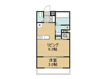 オルタンシアS(1LDK/1階)の間取り写真
