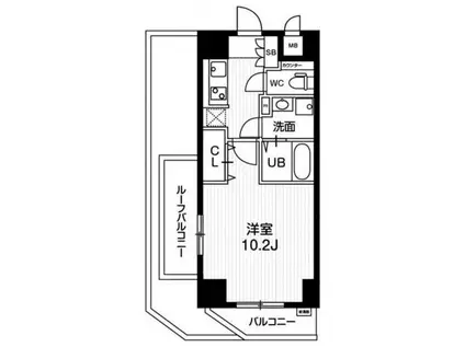 N-STAGE亀戸II(1K/7階)の間取り写真