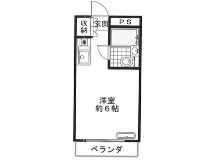 メゾンドノア天神町(1K/6階)の間取り写真