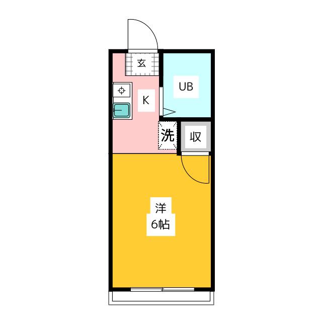 コーポL(ワンルーム/1階)の間取り写真