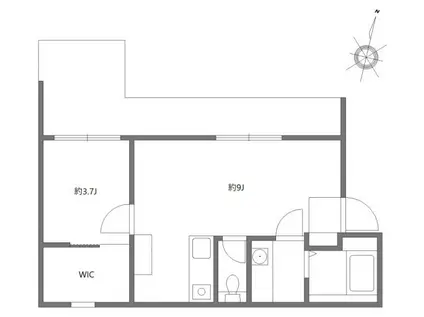 アピチェ池上(1LDK/3階)の間取り写真