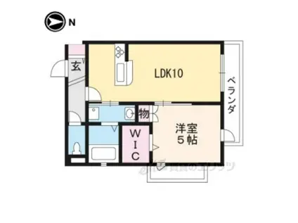 ルミネ上桂(1LDK/2階)の間取り写真