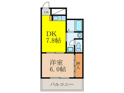 レクシア新大阪(1DK/11階)の間取り写真