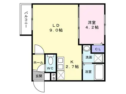 センチュリー北斗II(1LDK/3階)の間取り写真