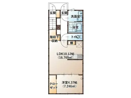 LIEN(1LDK/1階)の間取り写真