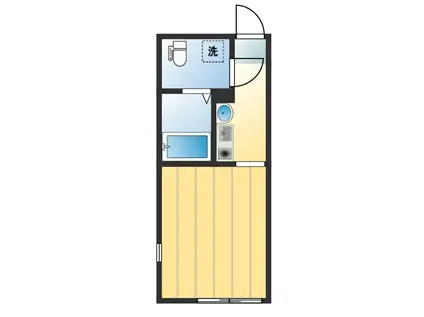 エンシ・タロ 街灯りと白いキャンバス(ワンルーム/1階)の間取り写真