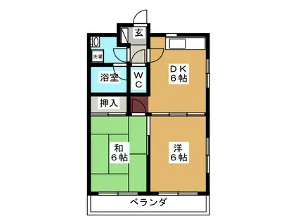 メゾン560(2DK/1階)の間取り写真