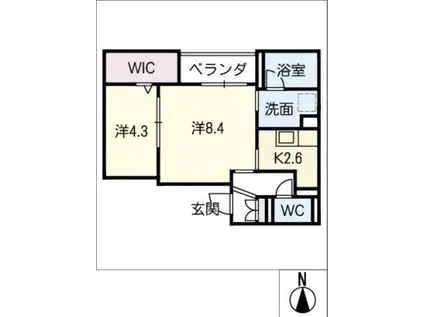 GRAND LE BOIS(2K/3階)の間取り写真