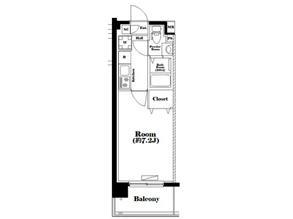 プレール・ドゥーク西川口II(1K/4階)の間取り写真