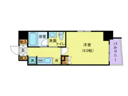 LEGABENE八丁堀(1K/11階)の間取り写真