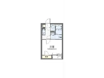 レオネクスト錦秋III(1K/2階)の間取り写真